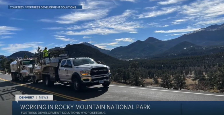 Hydroseed project in the Rocky Mountain National Park